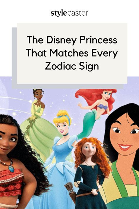 You might have wondered which Disney princess you would be after enjoying all of the movies and dressing up as your favorite princesses for Halloween over the years. Luckily, your zodiac sign explains which Disney princess you already are! #DisneyPrincess Zodiac Signs Princesses, Disney Zodiac Signs, Which Disney Princess Are You, Which Disney Princess Am I, Aesthetic Disney Princess, Disney Princess Zodiac Signs, Zodiac Signs Personality, Disney Princess Zodiac, Elsa Let It Go