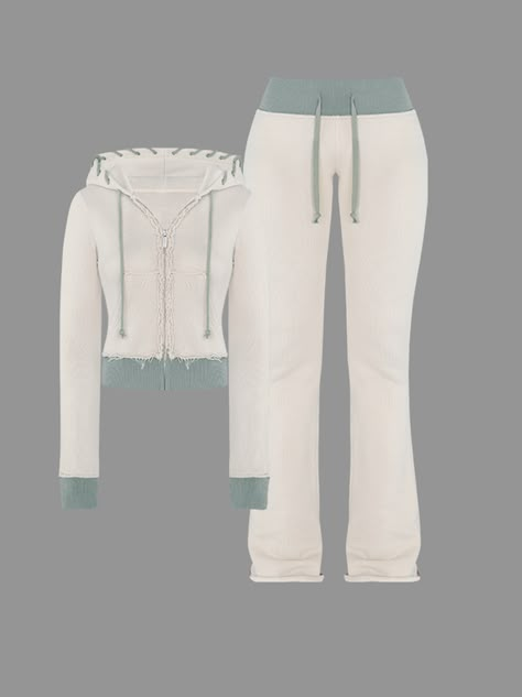 kollyy | kollyy Polo Sweat Set, Cute Tracksuits, Pretty Little Thing Set, Bday Outfits, Outfit Info, Top With Pants, Shein Clothing Outfit, Women Long Cardigan, Fly Fits