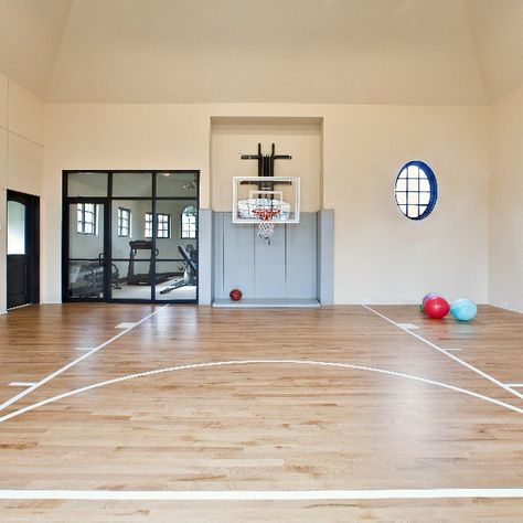 Swimsuit season is right around the corner. Considering their gym and workout room are connected to the house, these homeowners don't have to travel far to get in some exercise! #stonewoodllc #homegym #homefitnessroom #getfit Home Basketball Court, Workout Room, Swimsuit Season, Sport Court, Custom Built Homes, Workout Rooms, At Home Gym, Home Gym, Around The Corner