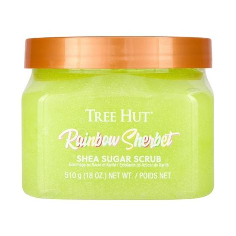 Tree Hut Rainbow Sherbet Shea Sugar Body Scrub - 18oz Tree Hut Face Scrub, Tree Hut Lip Butter, Tree Hut Sugar Scrub, Preppy Products, Fav Products, Bath Body Works Candles, Rainbow Sherbet, Perfect Skin Care Routine, Sugar Scrubs