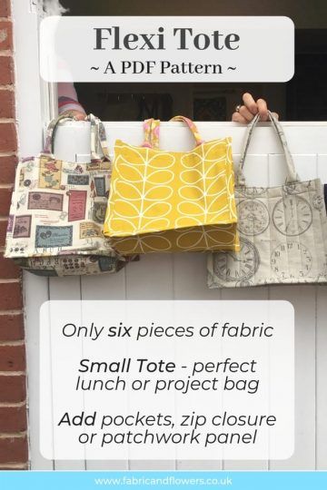 PDF Sewing Pattern for DIY Small Tote. Add pockets or make with patchwork to make it your own. The Flexi Tote! Small Square Bag Sewing Pattern, Mini Bag Diy, Tote Bag Pattern Free, Denim Bag Diy, Crossbody Bag Pattern, Tote Bag Tutorial, Creative Sewing, Bag Pattern Free, Fundraising Ideas