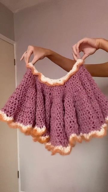 Daily Crochet and knitting on Instagram: "Crocheting a cute tutu🌻 Like • comment below • share💭 @brilliantknits - daily crochet art🧶 Artist: @glucgator" Crochet Tutu Skirt, Crochet Tutu, Crochet Sweater Design, Crocheted Stuff, Professional Chic, Crochet Tutorial Pattern, Crochet Size, Crochet And Knitting, Kawaii Crochet