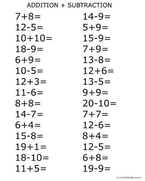 Free printable worksheets for preschool, Kindergarten, 1st, 2nd, 3rd, 4th, 5th grades. Mixed addition and subtraction. Kindergarten Addition, Kindergarten Math Worksheets Addition, Subtraction Kindergarten, Kindergarten Math Worksheets Free, Kindergarten Addition Worksheets, Math Addition Worksheets, Math Subtraction, Addition And Subtraction Worksheets, 2nd Grade Math Worksheets