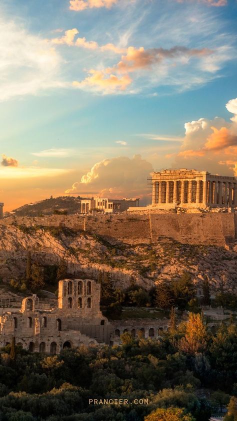 How to spend 4 Days in Athens? This detailed itinerary takes you to iconic places and unique neighborhoods like The Acropolis, Plaka, Temple of Zeus, The Panathenaic Stadium, nearby islands, and even the countryside! Ancient Greek Love Aesthetic, Grece Antique Aesthetic, Grece Aesthetic, Ancient Greece Aesthetic, Greece Wallpaper, Greece Photography, Greece Beach, Athens Acropolis, The Acropolis