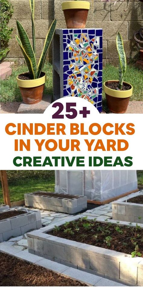 Transform your outdoor space with the simplicity and versatility of incorporating cinder blocks. From creating a chic raised garden bed to using them as planters for your favorite flowers or herbs, there are endless possibilities. Build a sleek seating area by arranging cinder blocks topped with cozy cushions. Let the durability of cinder blocks elevate your yard into a modern oasis that is both functional and stylish. Cinder Block Kitchen, Bbq Station, Recycled Garden Planters, Cinder Block Fire Pit, Cinder Block Garden, Cinder Blocks, Concrete Countertop, Small Vegetable Gardens, Stone Landscaping