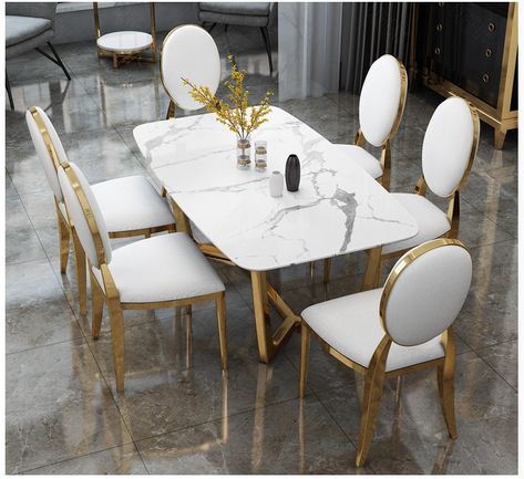 Stone Tables, Marble Dining Table Set, Stainless Steel Dining Table, Marble Top Dining Table, Luxury Dining Table, Furniture Sales, Steel Dining Table, Dinning Set, Table Surface