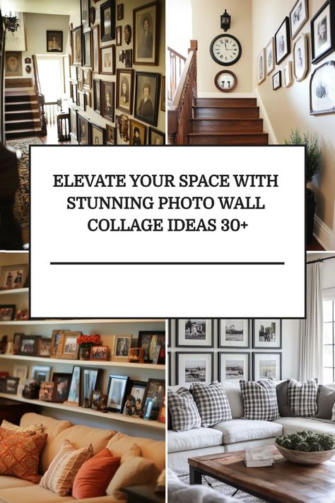 Discover creative photo wall ideas to beautifully display your memories with a stunning photo wall collage. Transform any space into a personalized gallery with these unique and inspiring designs. From simple layouts to intricate arrangements, let your creativity shine and showcase your favorite moments in style. Whether you're looking to revamp your home decor or add a personal touch to your office, these photo wall ideas will help you create a one-of-a-kind display that reflects your personali Wall Arrangement Ideas, Creative Photo Wall, Foyer Entryway Ideas, Photo Wall Collage Ideas, Photo Gallery Wall Layout, Photo Arrangements On Wall, Wall Collage Ideas, Photo Wall Ideas, Photo Ledge