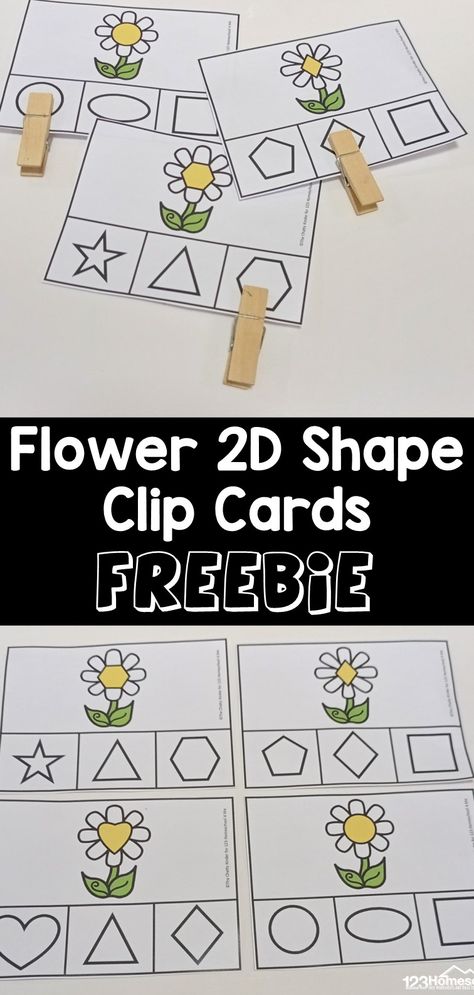 Flower Garden Activities For Preschool, Plant Math Activities For Preschool, Flower Math Activities, Preschool Garden Activities, Plant Activities For Preschool, Flowers Preschool, Preschool Flowers, Shape Printables, Flowers Kindergarten