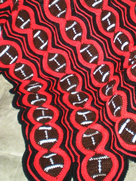 Crochet Football Blanket, Crochet Football, Slip Stitches, Football Blanket, Crochet Granny Square Afghan, Crochet Blanket Afghan, Crochet Granny Square Blanket, Crochet Blocks, Crochet Goodies