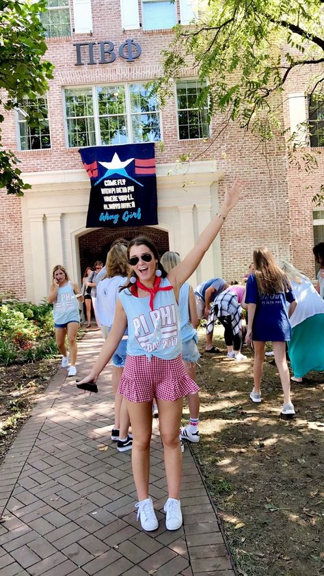 PI PHI BID DAY! #sorority #bidday #topgun #redwhiteblue #piphi Now Boarding Bid Day Theme, Miss American Pie Bid Day, Bidday Themes, Pi Phi Bid Day, Sorority Rush Week, Sorority Themes, Recruitment Themes, Spring Recruitment, Flying First Class