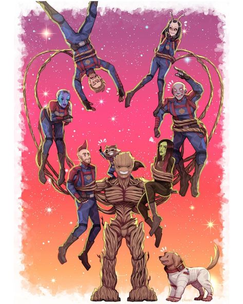 We Are Groot, Best Marvel Movies, Avengers Cartoon, Avengers Characters, Avengers Art, Marvel Characters Art, Comic Book Superheroes, Rocket Raccoon, Marvel Fan Art