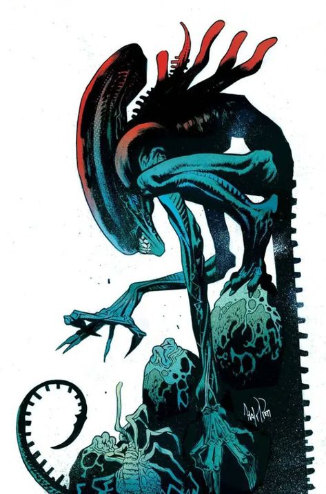 thewindowofthesummerhouse: Image Alien Comic Art, Xenomorph Reference, Alien Movie Art, Xenomorph Fanart, Alien Fanart, Xenomorph Art, Xenomorph Tattoo, Aliens Movie Art, Ripley Alien