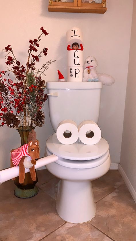 Toilet Elf On The Shelf Ideas, Elf On The Shelf Ideas With Toilet Paper, Toilet Elf On The Shelf, Toilet Paper Elf Ideas, Elf On The Shelf With Toilet Paper, Elf On The Shelf Toilet, Snowman Elf On The Shelf, Toilet Paper Elf On Shelf, Toilet Paper Elf