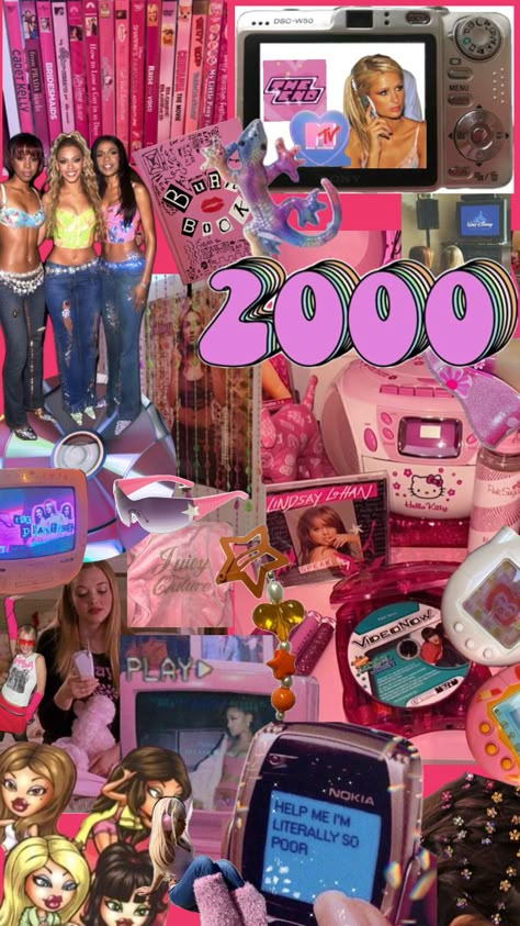 #y2k #2000s #fashion #meangirls #parishilton #beyonce Pop Culture 2000s, 90 2000 Aesthetic, 200ps Aesthetic, 2000 Bday Party, 2000s Fashion Collage, 2000s Y2k Aesthetic Wallpaper, Soft 2000s Aesthetic, Early 2000s Party Aesthetic, Beyonce Aesthetic 2000s