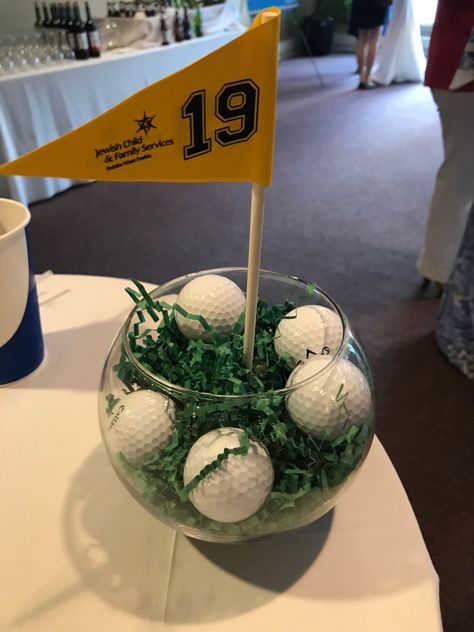 Golf Party Centerpiece Ideas, Golf Party Centerpiece Table Decorations, Hole In One Table Decor, Golf Table Decor, Golf Banquet Centerpieces, Golf Tournament Centerpieces, Golf Table Centerpiece, Golf Photo Backdrop, Golf Theme Centerpieces