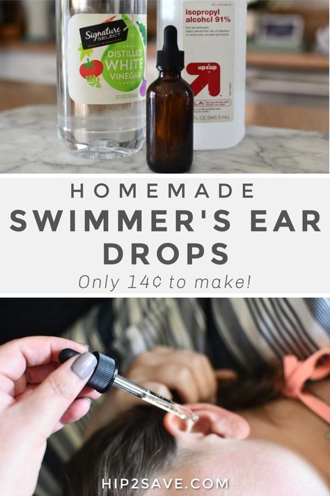 Homemade Swimmers Ear Drops, Diy Ear Drops, Ear Drops For Infection, Home Remedies For Swimmers Ear, Ear Ache Remedy For Pain, Swimmers Ear Remedy Kids, Swimmers Ear Home Remedy, Swimmers Ear Drops, Swimmers Ear Remedy