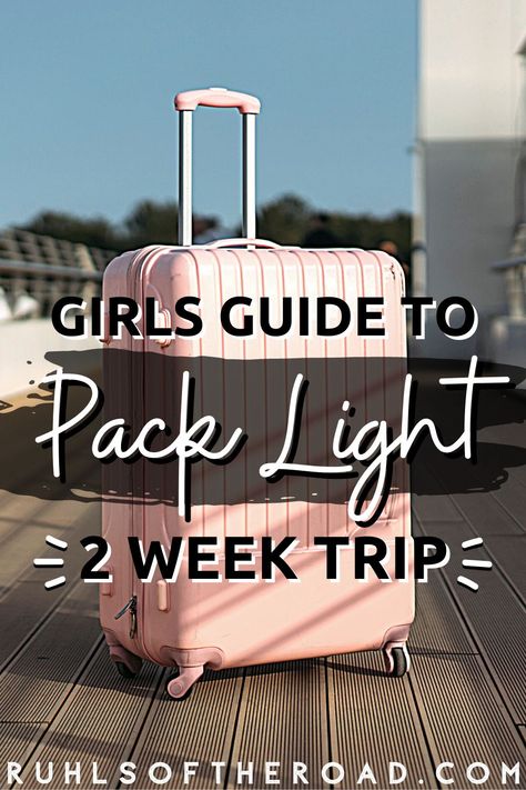 Two Week Trip Packing Lists, How To Pack For A 2 Week Trip, 2 Weeks Travel Packing Lists, Pack A Carry On For 2 Weeks, How To Pack Luggage For Plane, Europe Travel Tips Packing, How To Pack A Carry On For 2 Weeks Europe, What To Pack For Vacation 2 Weeks, How To Pack For A Week Trip