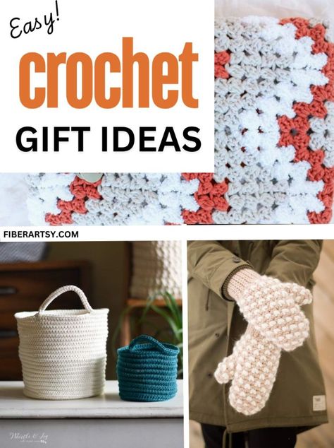 Crochet Gift Ideas - QUICK AND EASY GIFTS THAT EVEN BEGINNER CROCHETERS CAN MAKE FOR CHRISTMAS GIFTS, BIRTHDAY PRESENTS AND MORE Quick Crochet Gift Ideas For Women, Crochet Easy Christmas Gifts, Crochet Christmas Present Ideas, Unique Crochet Gifts, Birthday Crochet Gift Ideas, Crochet Christmas Presents, Crochet Gifts For Boyfriend, Quick Easy Gifts, Crochet Gift Ideas For Women