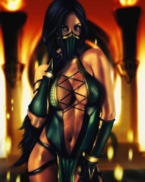 💚Edenian Miracle - Jade 💚 . . . . . . . . . . . . .  #art #character #jade #mk #mortalkombat #mortal #kombat #beautiful #fight #nice Jade Mk, Gaming Art, Sketches Tutorial, Black Artwork, Comics Girl, Digital Art Illustration, Dark Beauty, Games For Girls, Scorpion