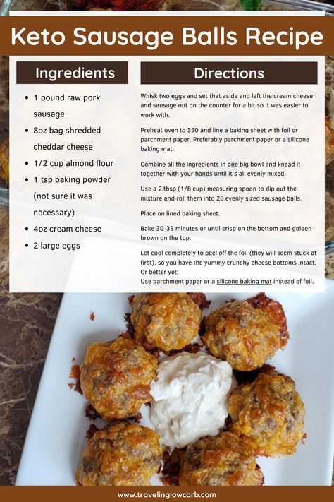 Low Carb Sausage Recipes, Keto Sausage Balls, Low Carb Sausage Balls, Keto Sausage Recipes, Low Carb Sausage Balls With Cream Cheese, Sausage Ball Puffs Keto Low Carb, Keto Sausage Balls Coconut Flour, Kept Sausage Balls, Sausage Balls Low Carb