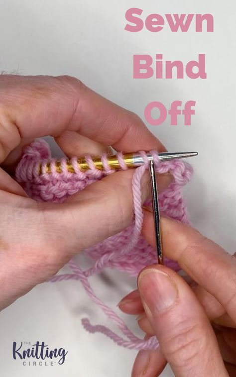 The Sewn Bind Off is a very stretchy edge that is perfect for a bind off that can benefit from extra elasticity. Because of the stretchiness of this bind off, it’s the perfect finish for edges of cuffs, necklines, and the top of toe-up socks. In this video, Jill Wright demonstrates how to work the Sewn Bind Off. How To Finish Off Knitting, Sewn Bind Off, Sewn Bind Off Knitting, Elastic Bind Off Knitting, Binding Off In Knitting, Knitting Lessons, Kerchief Pattern, Knitting Circle, Knit Tutorials