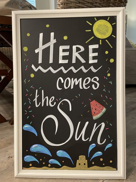 Cruise Chalkboard Art, Store Chalkboard Sign Ideas Summer, Summer Dry Erase Board Art, Happy Summer Chalkboard Art, Chalk Summer Art, Restaurant Chalkboard Ideas Summer, Summertime Chalkboard Art, Summer Chalk Art Chalkboard Ideas, Summer Boutique Chalkboard Signs