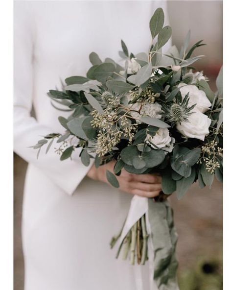 November Wedding Flowers, Middleton Lodge, Green Wedding Bouquet, Eucalyptus Bouquet, Green Bouquet, Sage Wedding, November Wedding, Eucalyptus Wedding, Bouquet Of Flowers