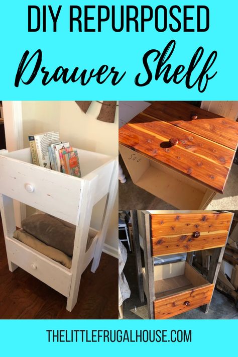 Drawer Ideas Diy Projects, Drawer Shelves Diy, Recycle Decoration, Drawer Crafts, Drawer Diy, Drawer Ideas, Drawers Repurposed, Recycled Decor, Reuse Ideas