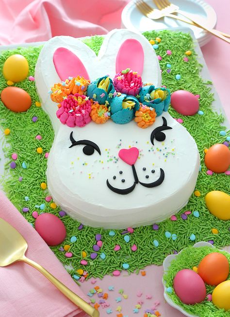 Bunny Sheet Cake, Funfetti Party, Carrot Sheet Cake Recipe, Bunny Cake Pan, Bunny Cakes, Foo Foo, Candy Egg, Easter 2023, Easter Sweets