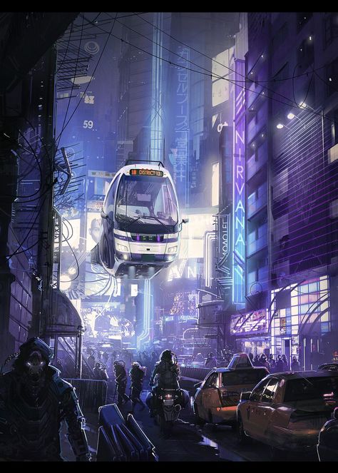 Robot City, District 13, Sci Fi City, Anime City, Cyberpunk Aesthetic, Cyberpunk City, Tokyo Street, Dark City, Arte Cyberpunk