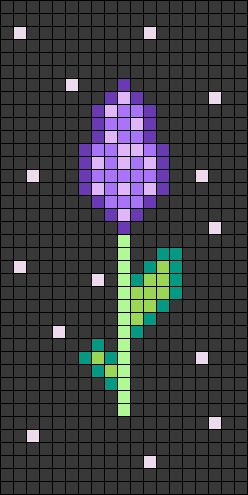 Flower Pixel Art Easy, Minecraft Flowers Pattern Grid, Word Pixel Art, Flower Pixel Art Grid, Pixel Art Fleur, Pixel Flower Pattern, Beaded Lavender, Sparkle Aesthetic, Crochet Flower Blanket