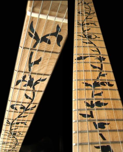 Guitar Inlay, Luthier Guitar, Guitar Fretboard, Guitar Stickers, Learning Guitar, Musical Gift, Guitar Painting, Sticker Decals, Black Tree