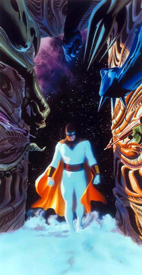 Space Ghost, Dramatic Photos, Hanna Barbera Cartoons, Morning Cartoon, Alex Ross, Arte Dc Comics, Comic Manga, 80s Cartoons, Superhero Comics