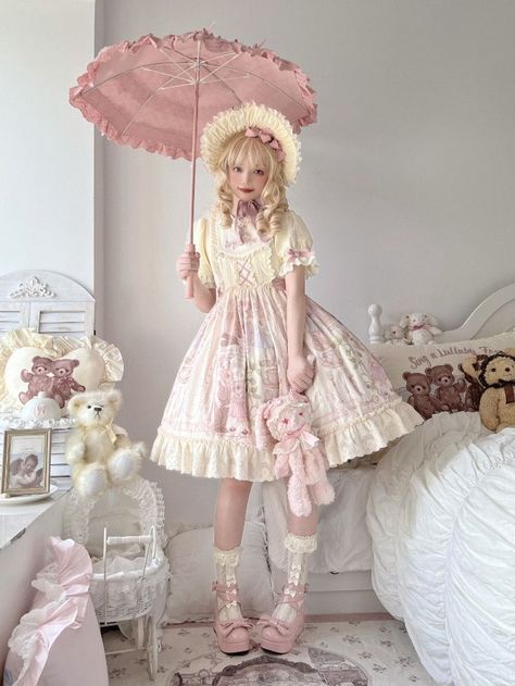 Dress For Gir, Op Dress, Fall Trends Outfits, Lolita Outfits, The Kardashians, Harbin, Kawaii Fashion Outfits, Sweet Lolita, Really Cute Outfits