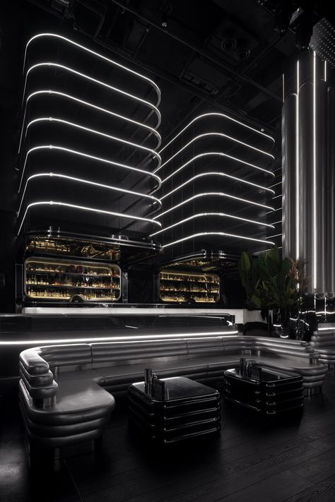 Pub Interior Ideas, Futuristic Restaurant, Futuristic Bar, Luxury Bar Design, Pub Interior, Pig Design, Nightclub Design, Cafe Concept, Pub Design