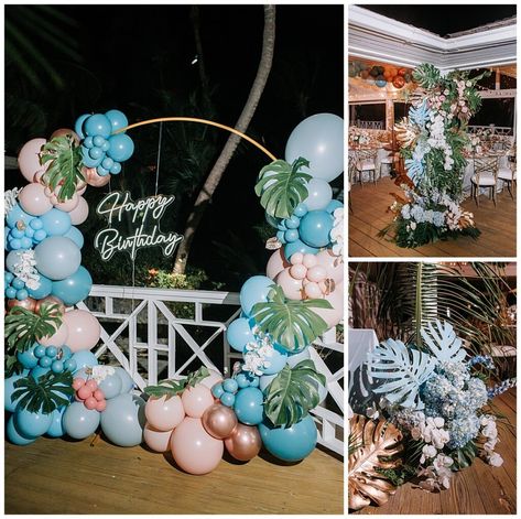 Three-Day 50th Birthday Celebration in The Bahamas | Lyndah Wells Photography Destination 50th Birthday Ideas, 50th Birthday Beach Theme, 50th Beach Birthday Party, 50th Birthday Celebration, Family Style Table, Beach Birthday Party, 50 Birthday, Pink Sand Beach, Mens Birthday Party