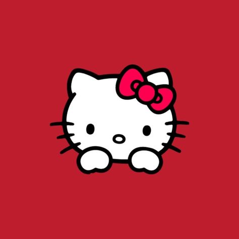 Red Background Hello Kitty, Red Hello Kitty Widget Icons, Hello Kitty Red Background, Red Hello Kitty Wallpaper Laptop, Hello Kitty Red Pfp, Hello Kitty Wallpaper Iphone Red, Red Aesthetic Hello Kitty, Red Hello Kitty Pfp, Red Hello Kitty Aesthetic