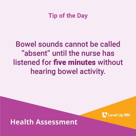 For more resources, visit us at Level Up RN! #NCLEX #HESI #Kaplan #ATI #NursingSchool #NursingStudent⁠ #Nurse #RN #PN #Education #LVN #LPN #NurseReady #AnsweringTheCall #Murse #HealthAssessment The Nurse, Tip Of The Day, Nclex, Nursing Students, Nursing School, Level Up, Assessment, Nursing, Sound