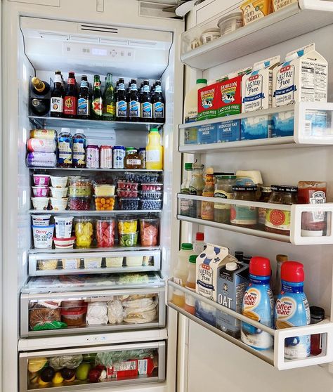 Huge Fridge, Amy Havins, Big Fridge, Coffee Mate, Free Coffee, Lactose Free, Kitchen Organization, Meal Prep, Dallas