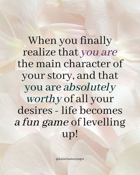 Becoming The Main Character Of Your Life, Being The Main Character In Your Life, You Are The Main Character, Main Character Quotes, I Am The Main Character, Main Character Aesthetic, Divine Feminine Quotes, Feminine Quotes, Feminine Spirituality