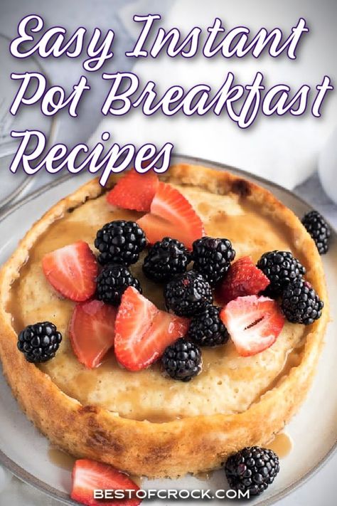 These easy Instant Pot breakfast recipes are not only quick breakfast options; they are also a delicious way to start your day. Quick Breakfast Recipes | Healthy Breakfast Ideas Instant Pot | Instant Pot Breakfast Recipes Potatoes | Breakfast Casseroles | Breakfast Recipes with Sausage | Easy Breakfast Recipes | Healthy Breakfast Meal Planning | Breakfast Ideas for Busy People via @bestofcrock Instapot Breakfast Recipes Healthy, Instant Pot Brunch Recipes, Instant Pot Breakfast Recipes Easy, Healthy Instant Pot Breakfast Recipes, Instapot Breakfast Recipes, Quick Breakfast Recipes Healthy, Instant Pot Recipes Breakfast, Easy Breakfast Recipes Healthy, Instapot Breakfast