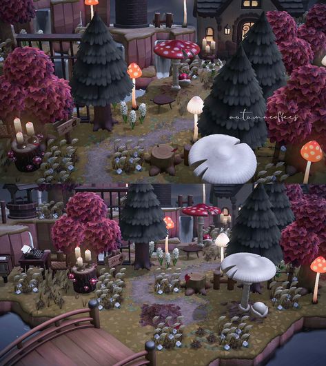 Acnh Themes, Acnh Spooky, Witchy Forest, Fairy Island, Cottagecore Animal Crossing, Gothic Cottagecore, Dark Cottage Core, Witchy Cottagecore, Gaming Ideas