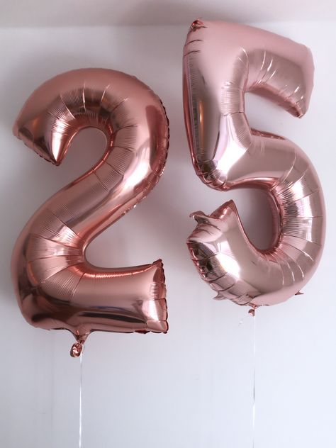 25 Balloons Number, 25 Birthday Balloons, 25 Birthday Aesthetic, 25th Birthday Aesthetic, 25th Birthday Balloons, Happy 25 Birthday, 25 Th Birthday, Birthday 25 Years, 25 Birthday Ideas