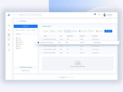 File Manager Dashboard by Tauhid sajib File Manager Ui, Event Management Dashboard, School Management System Dashboard, Admin Dashboard Design, Software Ui Design, Document Management System, File Manager, Admin Dashboard Ui Design, Web Application Design