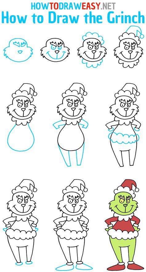 How to Draw the Grinch Step by Step #Grinch #TheGrinch #HowtheGrinch StoleChristmas #Characters #GrinchDrawing #HowtoDrawGrinch #HowtoDrawtheGrinch #HowtoDrawanEasyGrinch #DrawingTutorials #EasyDrawingGuides #ArtWork #Christmas #ChristmasDrawing Grinch Step By Step Drawing, Easy To Draw Grinch, Grinch Doodle Easy, Grinch Whiteboard Drawing, Grinch Drawing Easy Step By Step, How To Draw A Grinch, How To Paint The Grinch, How To Draw The Grinch Step By Step Easy, Grinch Easy Drawing