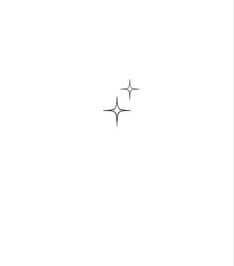 Two Small Stars Tattoo, Solid Star Tattoo, Star And Heart Tattoo Designs, Micro Star Tattoo, Stars And Hearts Tattoos, Fine Line Dainty Tattoo, Diamond Star Tattoo, 2 Stars Tattoo, Star Minimalist Tattoo