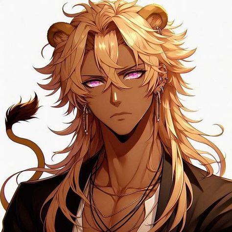 anime style2c a handsome man with pastel pink eyes - Image Creator from Microsoft Designer Demi Human Male, Lion Human Hybrid, Lion Oc Human, Lion Hybrid Human, Animal Human Hybrid Character Design, Half Human Half Animal Character Design, Half Animal Half Human, Animal Human Hybrid Oc, Lion Hybrid