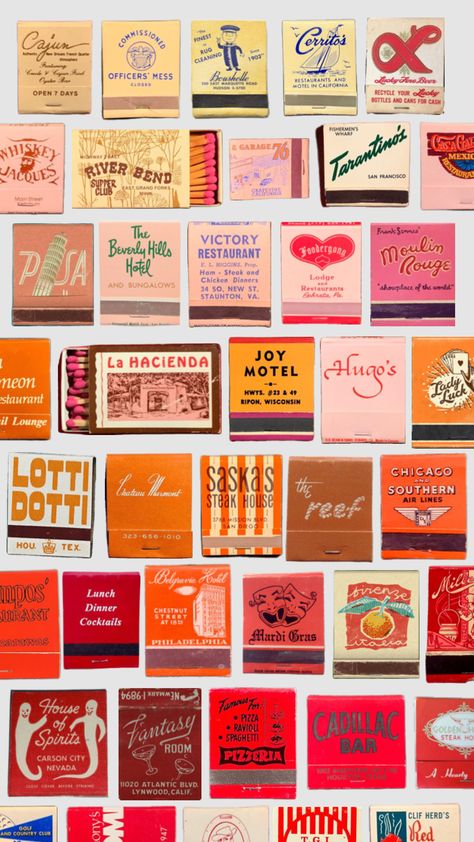 #vintageamericana #matchbooks #lanadelreyaesthetic #midcenturyaesthetic #midcenturymodern Modern Americana, Americana Aesthetic, Mid Century Aesthetic, Vintage Americana, Midcentury Modern, Lana Del Rey, Design Inspiration, Books, Design