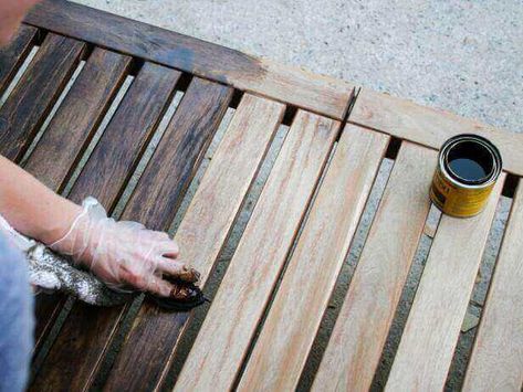 Here is a quick guide to help you find the best stain for outdoor wood furniture. Read out for more information. Staining Cedar Wood, Outdoor Wood Stain, Furniture Stain, Outdoor Wood Table, Wood Patio Table, Cedar Furniture, Wooden Outdoor Furniture, Exterior Wood Stain, Staining Furniture