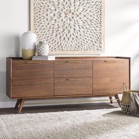 Sideboard Styles, Mid Century Dining Room, Sideboard Modern, Sideboard Decor, Buffet Decor, Sideboards Living Room, Buffet Table, Dining Room Design, Credenza